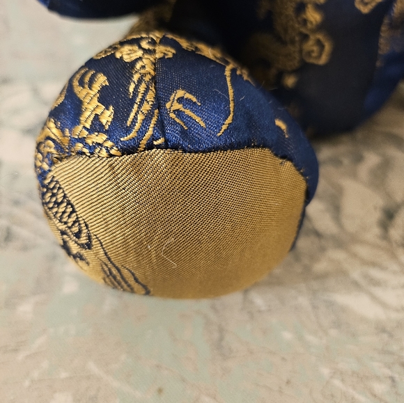 Vintage Asian Handcrafted Chinese Embroidered Silk Teddy Bear Plush - Picture 10 of 14